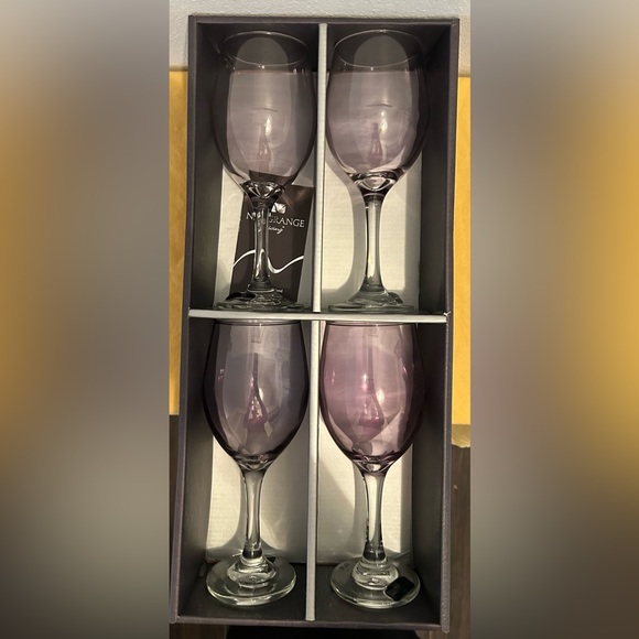 NIB 4 New Grange Luxury hand made glasses with a purple hue. - Picture 10 of 13